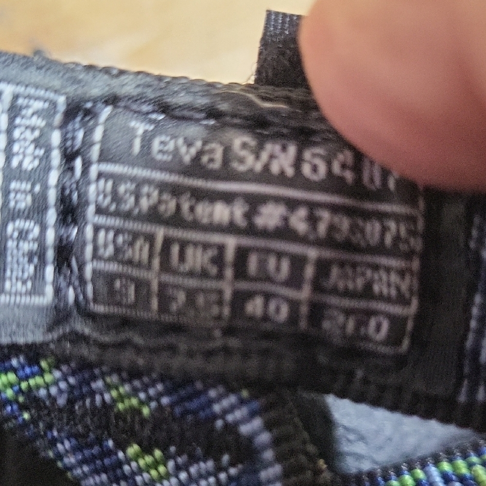 Teva Black and Blue Patterned Sandals - Picture 2 of 4